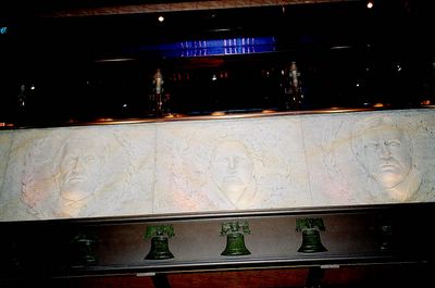 Bas relief of 'heroes' on the Carnival Valor